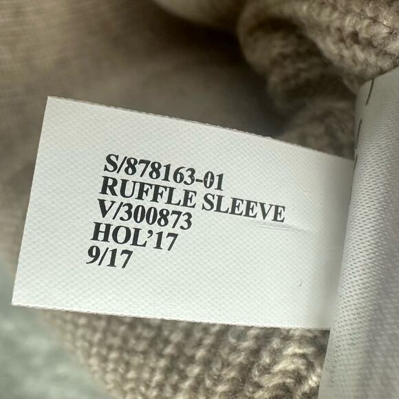 Banana Republic Size XL Womens Tan Wool Cashmere Blend Mock Neck Ribbed Sweater - Picture 4 of 7